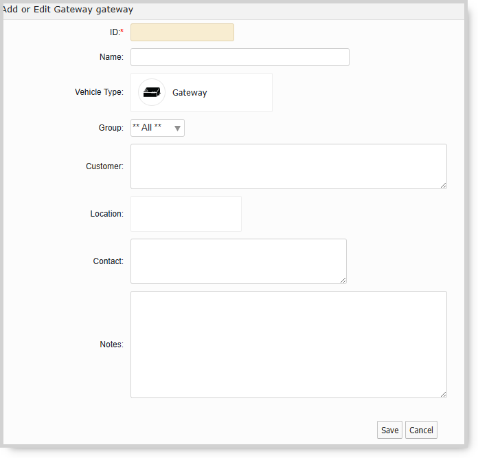 Accessing the Add or Edit Gateway Screen.