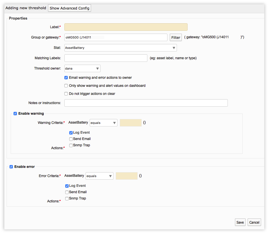 Adding a Threshold