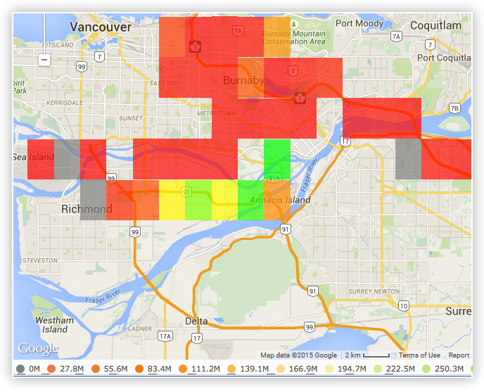 Bandwidth Coverage Map