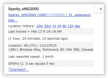 Gateway Marker Popup