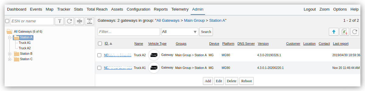 Gateways Tab