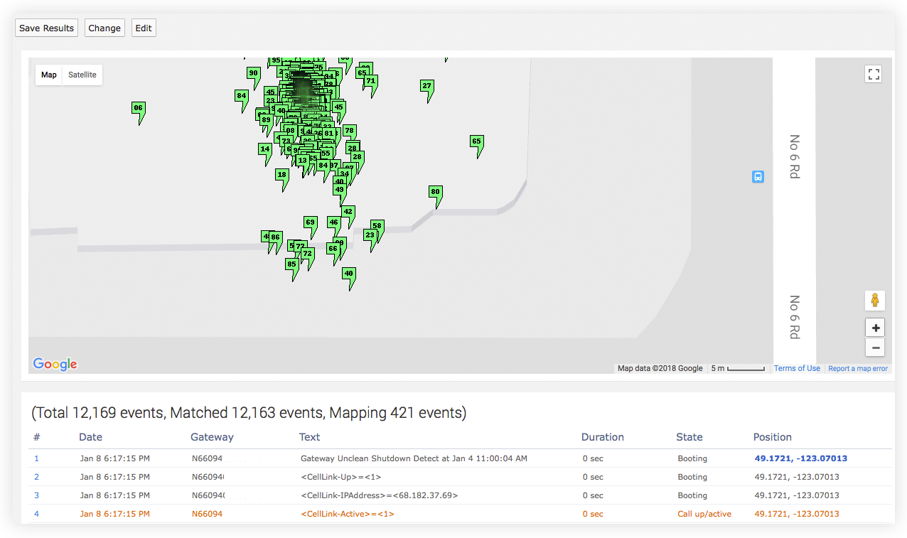 Link Utilization Report Events (requires that Show detail info option is selected in the report’s configuration)