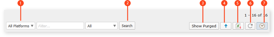 Controls for the Software Package List