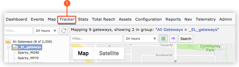 Location of Tracker Tab