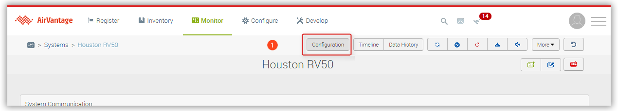 Accessing the Configuration Screen.