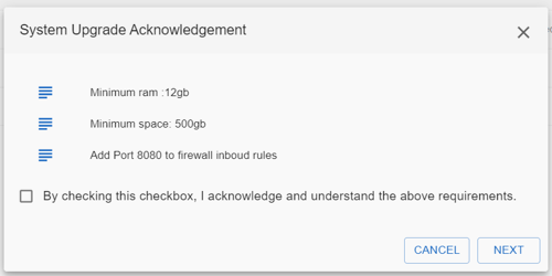 Sample System Upgrade Requirements Acknowledgement